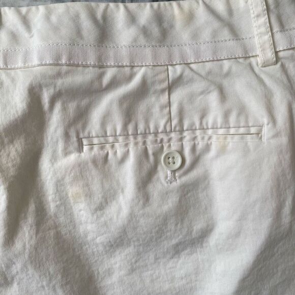 Express Design Studio editor women 10 cotton blend white chino shorts - Picture 8 of 10
